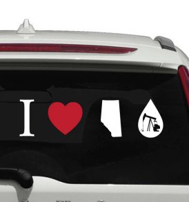 I Love Alberta Oil Bumper Sticker
